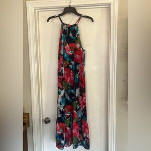 NWT Gibson X International Women's Day Flowy Floral Halter Midi Sundress L